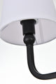 3 Light Black And Clear Bath Sconce
