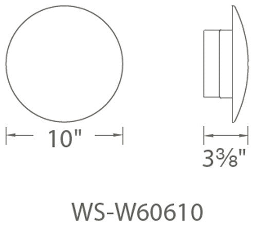 Modern Forms Circle 10" LED Outdoor Wall Light, Bronze