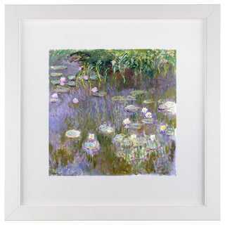 "Water Lilies" by Monet, Matted Framed Art, 11"x11"