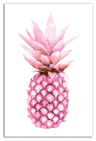 Watercolor Pink Pineapple 24x36 Canvas Wall Art