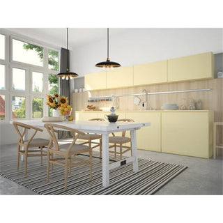 Living District Anders 3-Light Transitional Metal Chandelier in Black and Brass