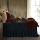 Stella Faux Silk Velvet Bedspread Set, 3PC, Midnight Blue, Twin