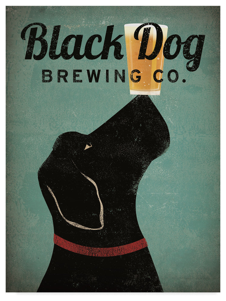 Ryan Fowler 'Black Dog Brewing Co V2' Canvas Art