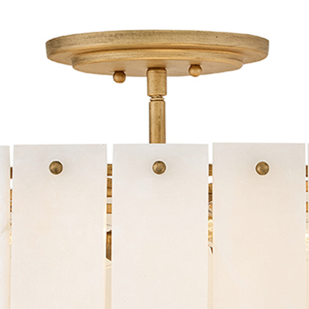 Fredrick Ramond Simone Medium Semi-Flush Mount, Burnished Gold