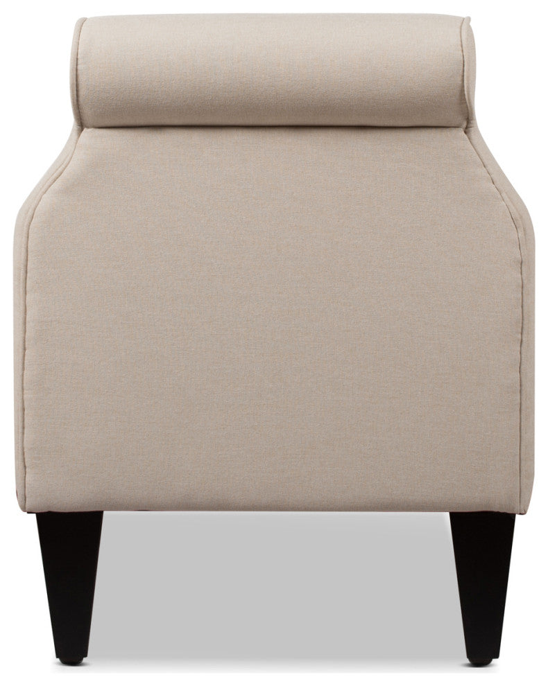Jacqueline 58" Tufted Storage Bench, Sky Neutral Beige Polyester