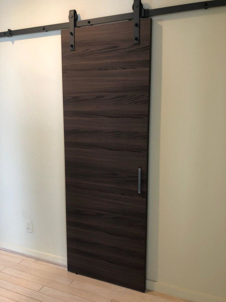 Wood Eco-Veneer Modern Door Slab 24 x 80 | Planum 0010 Chocolate Ash
