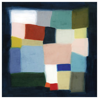 "Chromatic Cube I" Frameless Free Floating Printed Tempered Glass Wall Art