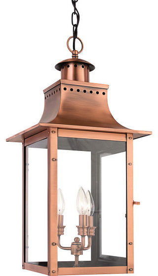 Chalmers 3-Light Outdoor Lantern, Aged Copper