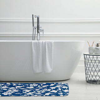 34" x 21" Evelyn Bathmat, Dark Cobalt Blue