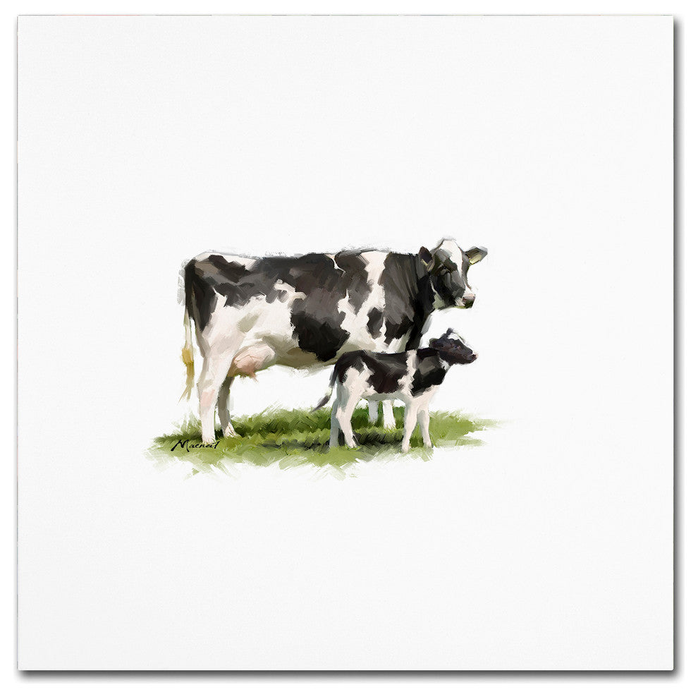 The Macneil Studio 'Cow With Calf' Canvas Art, 35"x35"