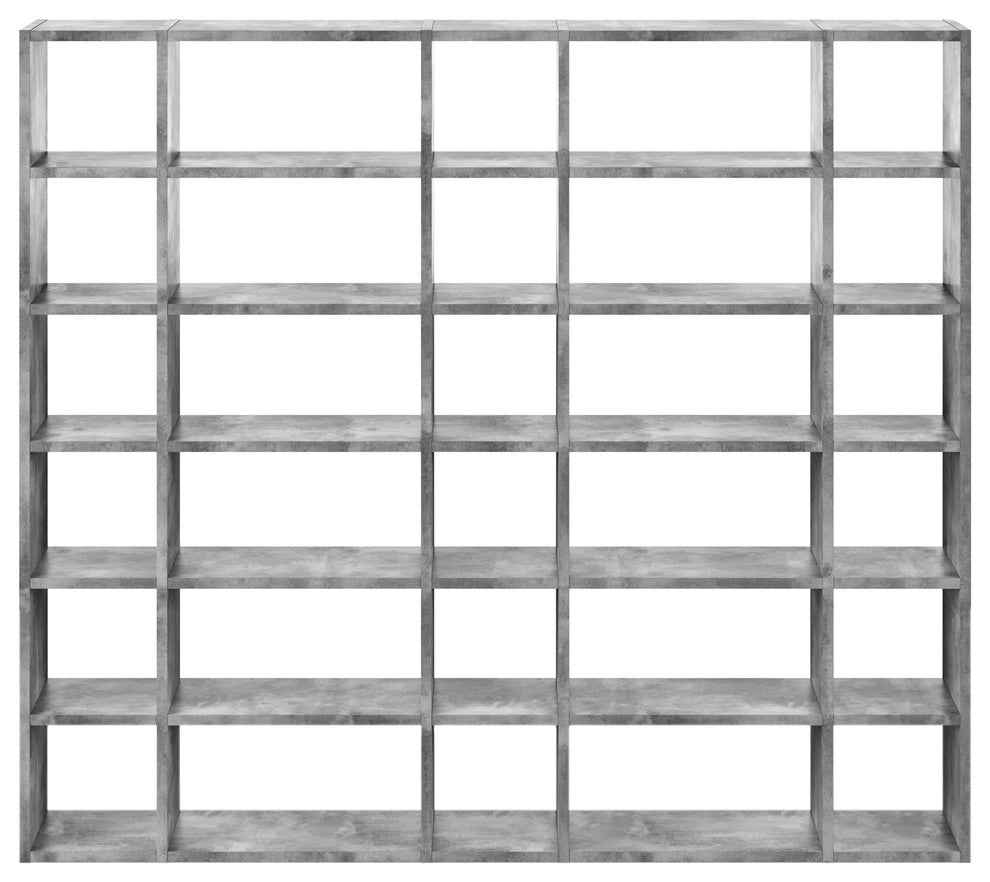 Modern Modular Large Display Shelves, Faux Concrete