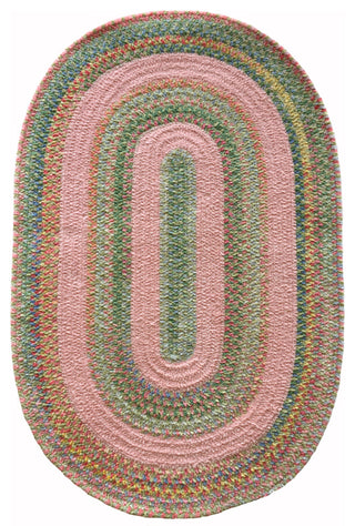 Bailey Oval Braided Area Rug, 5'x8', Bouquet