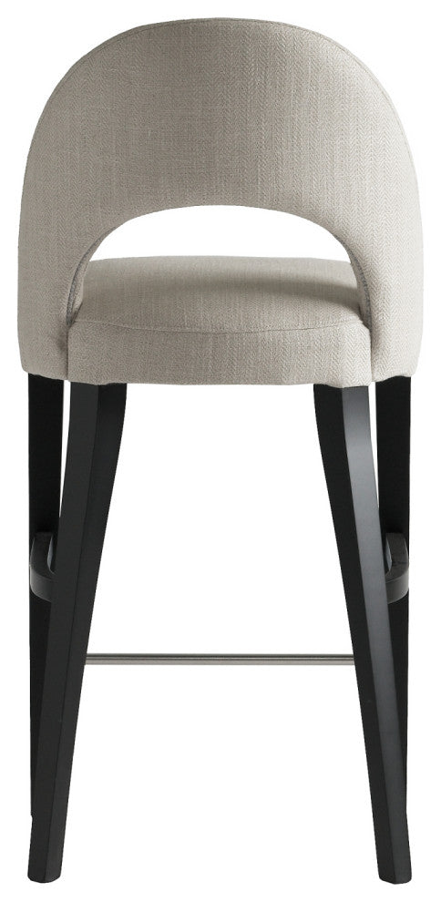 Cut-Out Back Modern Bar Stool | Andrew Martin Dune, White