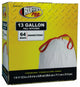 Ruffies 1124888 Drawstring Tall Kitchen Trash Bags, White, 13-Gallon, 64-Count