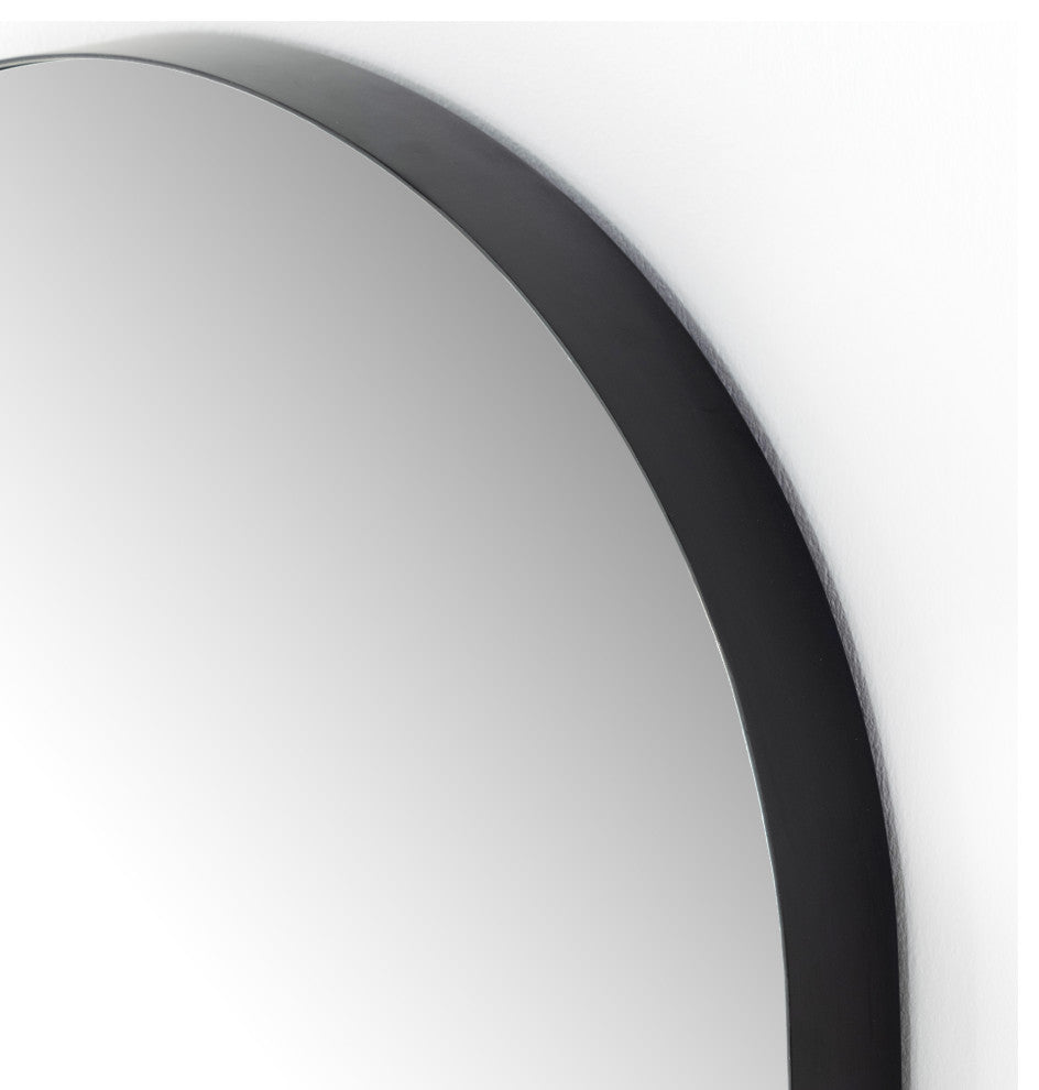 Georgina Small Mirror, Iron Matte Black