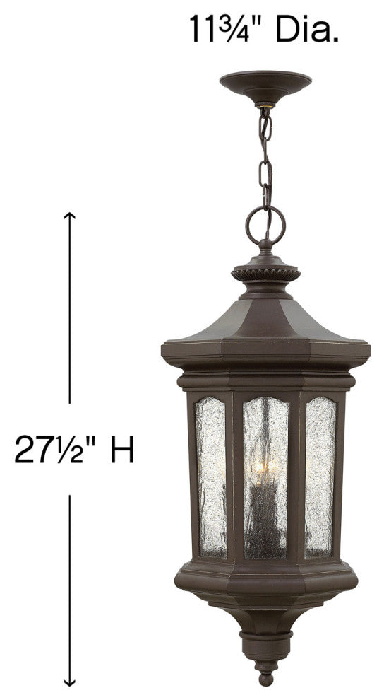 Hinkley Raley Large Hanging Lantern, Oil Rubbed Bronze