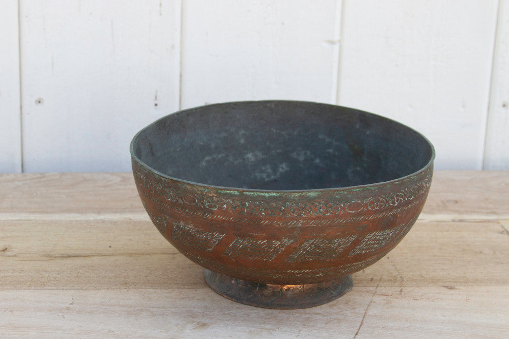 19th Century Indian Copper Bowl