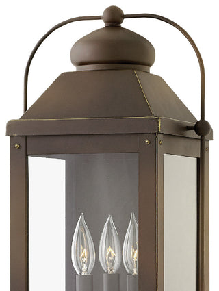 Hinkley Anchorage Large Wall Mount Lantern, Light Oiled Bronze