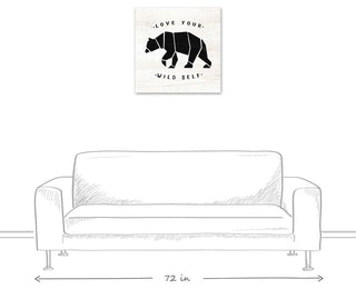 Love Your Wild Self Bear 24x24 Canvas Wall Art