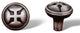 Distressed Nickel RKI Solid Four Petal Knob, RKICK9314DN