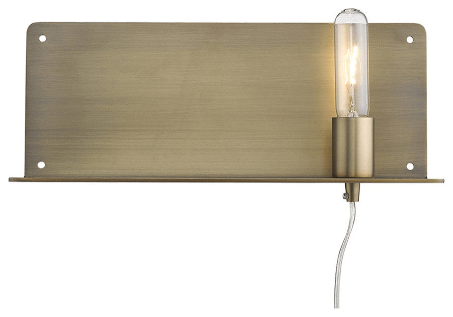 Dull Gold Shelf Wall Light