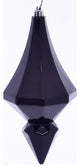 Vickerman Mc191017D 8" Black Candy Finish Diamond Finial Ornament, Pack of 2