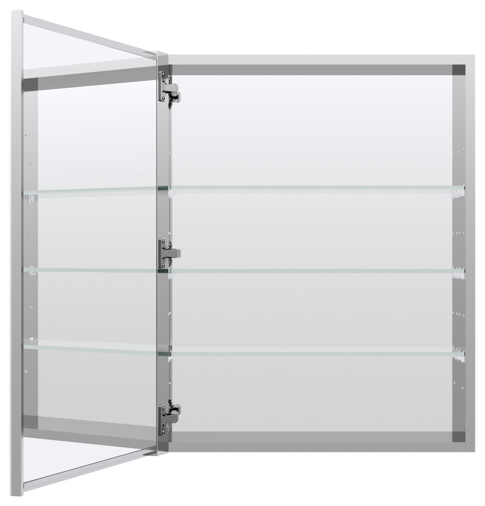 Recessed/Surface Mount Bathroom Medicine Cabinet, Soft-Close Blum Hinges, Left Swing, 24"x30"