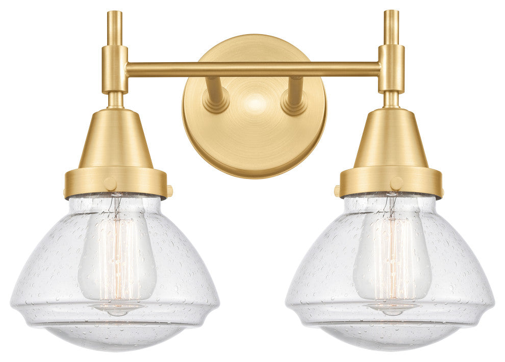 Innovations 447-2W-SG-G324-LED 2-Light Bath Vanity Light, Satin Gold
