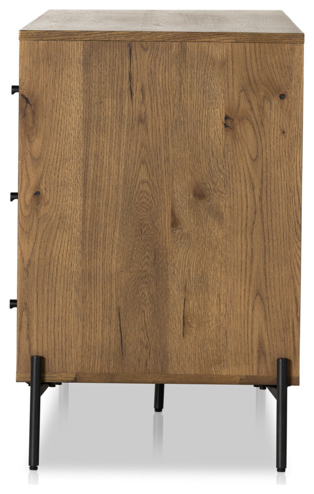 Eaton 9 Drawer Dresser-Amber Oak Resin