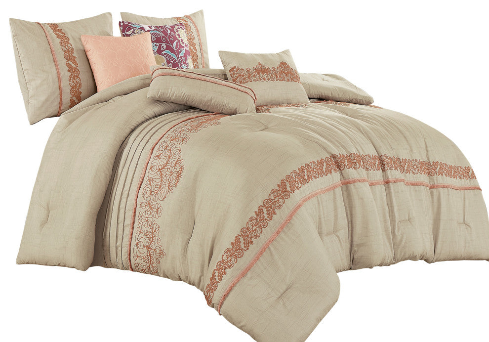 Ketifa 7 Pieces Comforter Set, King