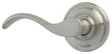 Premium Rockwell Solid Brass Chelsea Dummy Left Lever, Brushed Nickel