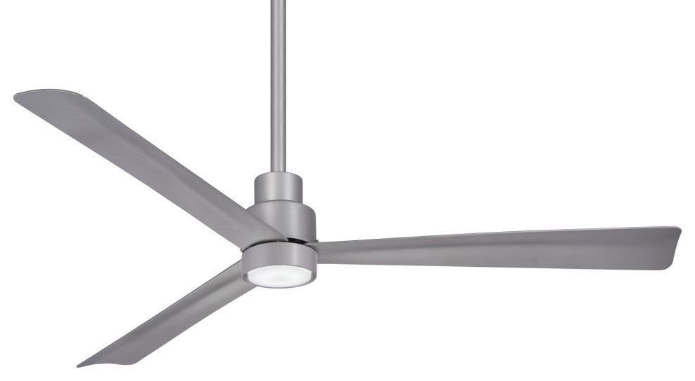 MinkaAire Silver Simple 52" 3-Blade Indoor / Outdoor Ceiling Fan w/ Remote