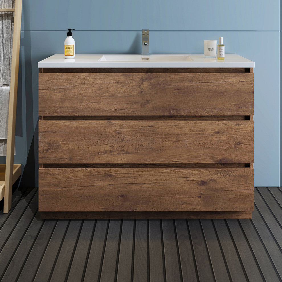 Fresca Lazzaro 48" Rosewood Cabinet With Integrated Sink