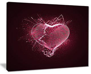 "Happy Valentine?s Day" Abstract Digital Art Canvas Print