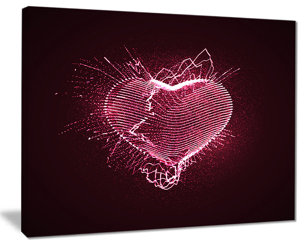 "Happy Valentine?s Day" Abstract Digital Art Canvas Print