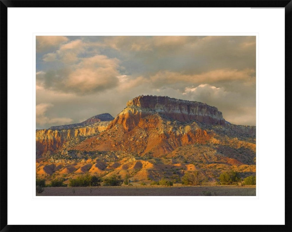 Sandstone Butte Showing Sedimentary Rock Layers, New Mexico, 30"x24"