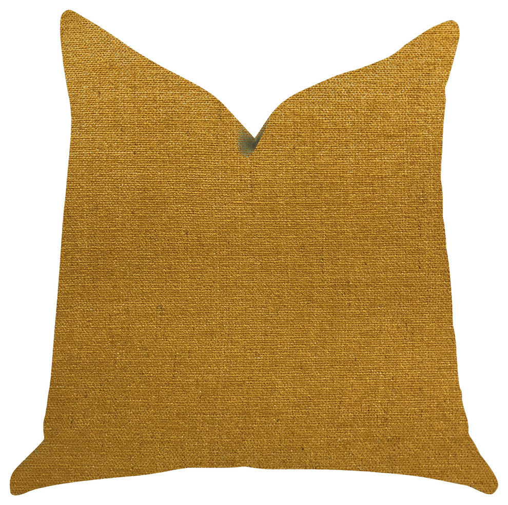 Wild Turmeric Luxury Throw Pillow in Gold, 26"x26"