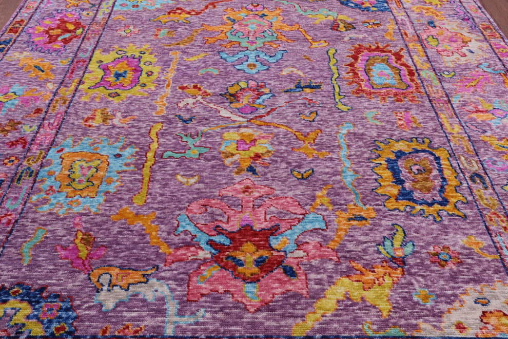 Hand Knotted Turkish Oushak Wool Rug 8' 4" X 9' 11" - Q14848