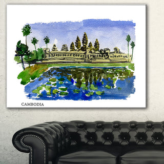 "Cambodia Vector Illustration" Canvas Print