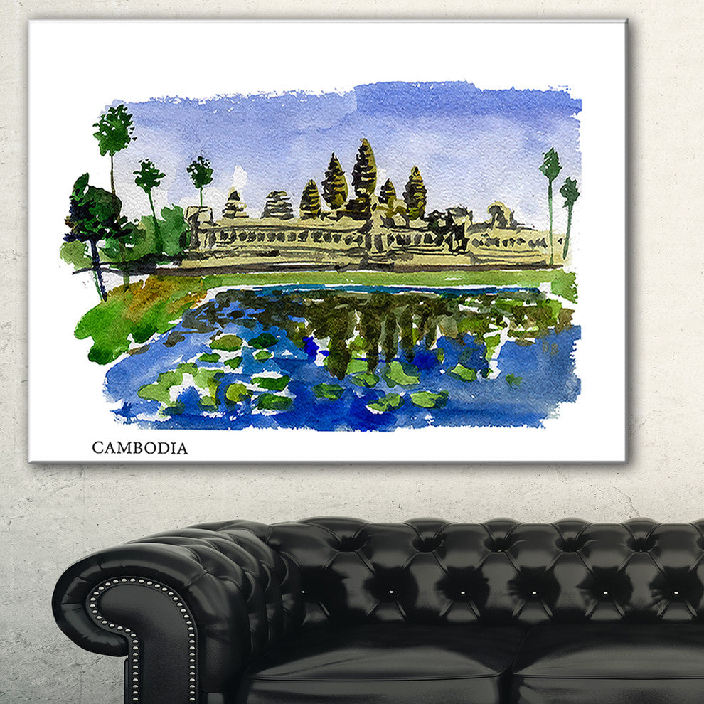 "Cambodia Vector Illustration" Canvas Print