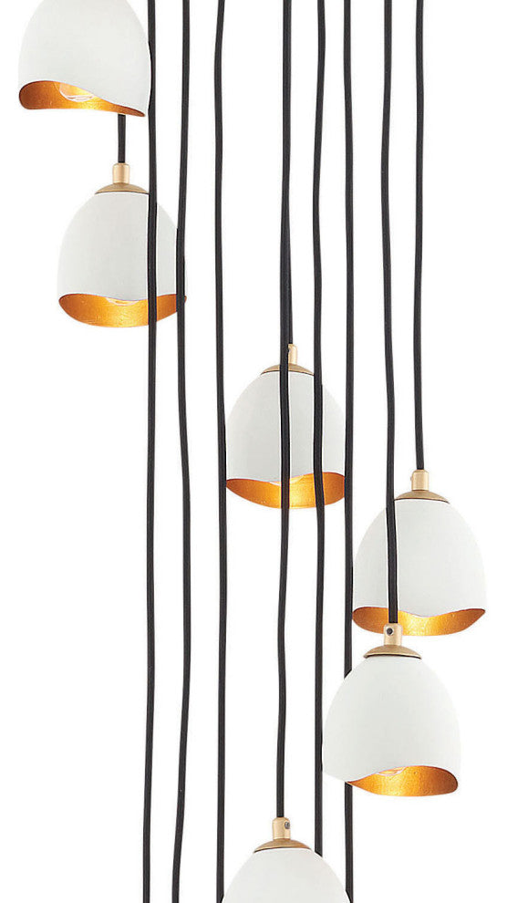 Hinkley Nula Large Multi Tier Pendant, Shell White