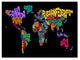 ''World Text Map 4'' Canvas Art by Michael Tompsett