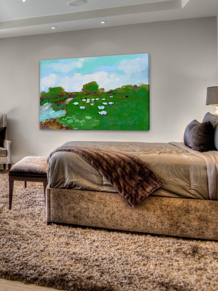 Marmont Hill, "Kent Pasture" by Arthur Pina Painting on Wrapped Canvas, 30x20