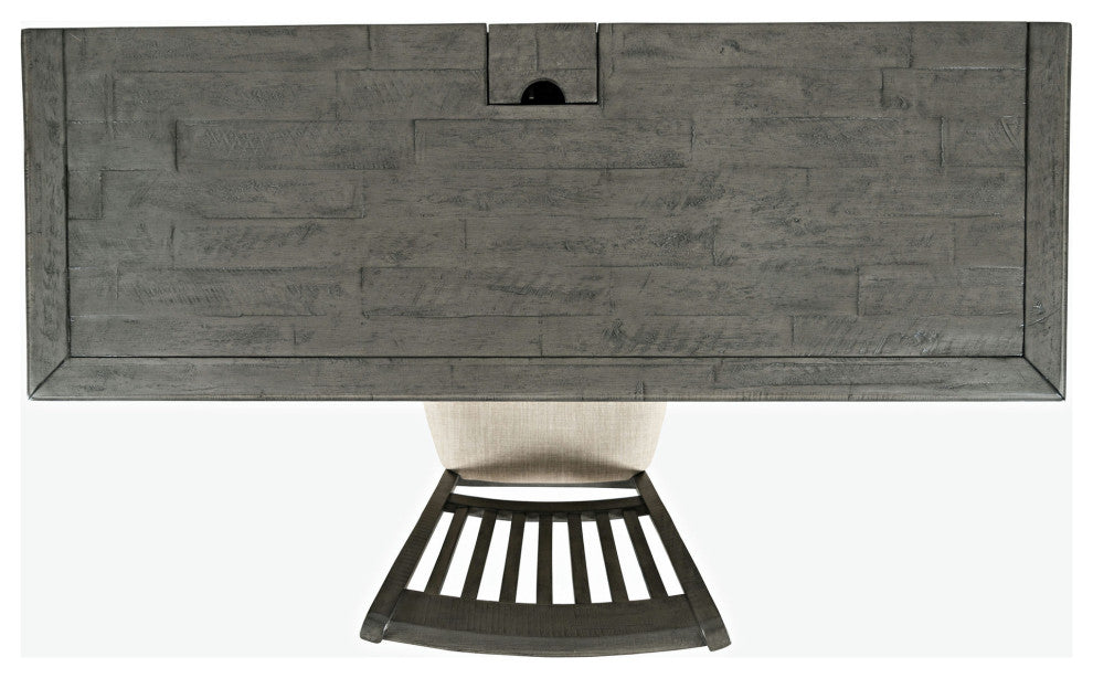 Rustic Shores Coastal Style USB Charging Desk and Chair Set - Stone