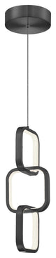 Patsy Modern 1 Light Matte Black White Metal Pendant