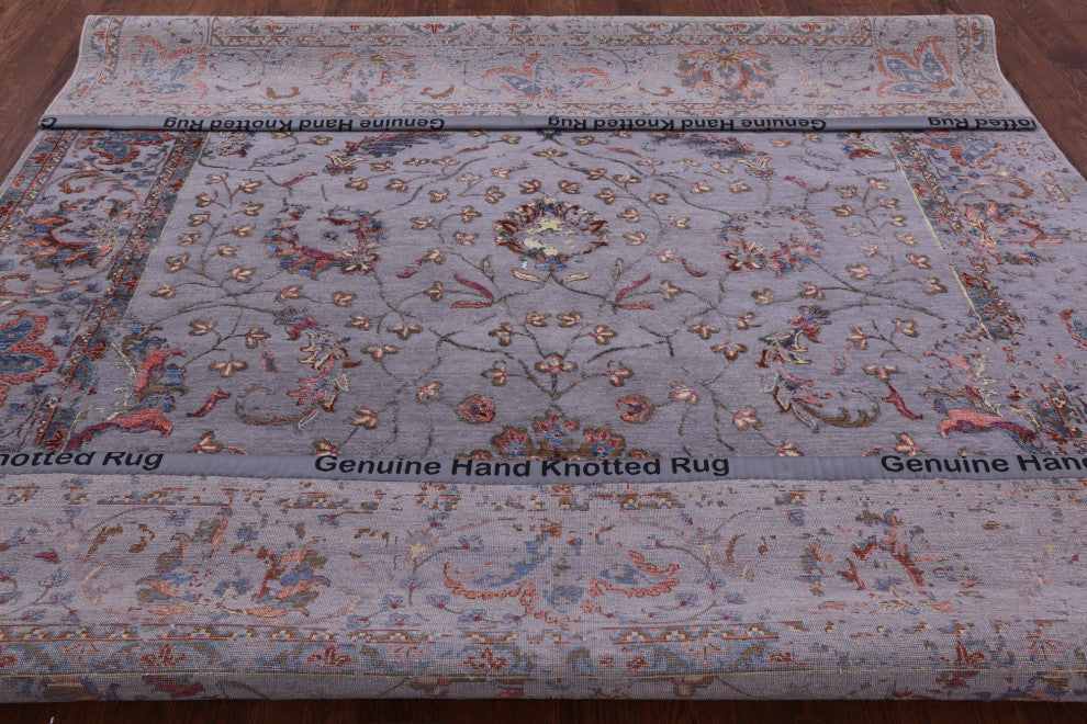 Wool and Silk Persian Hand-Knotted Rug 8' 0" X 10' 0" Q6240