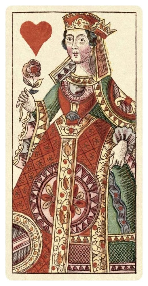 "Queen of Hearts (Bauern Hochzeit Deck)" Paper Art, 26"x50"