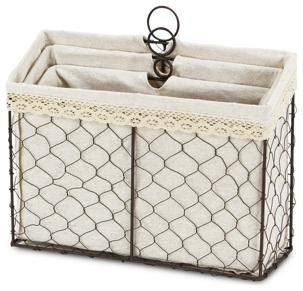 Lined Wire Organizers, Set of 3