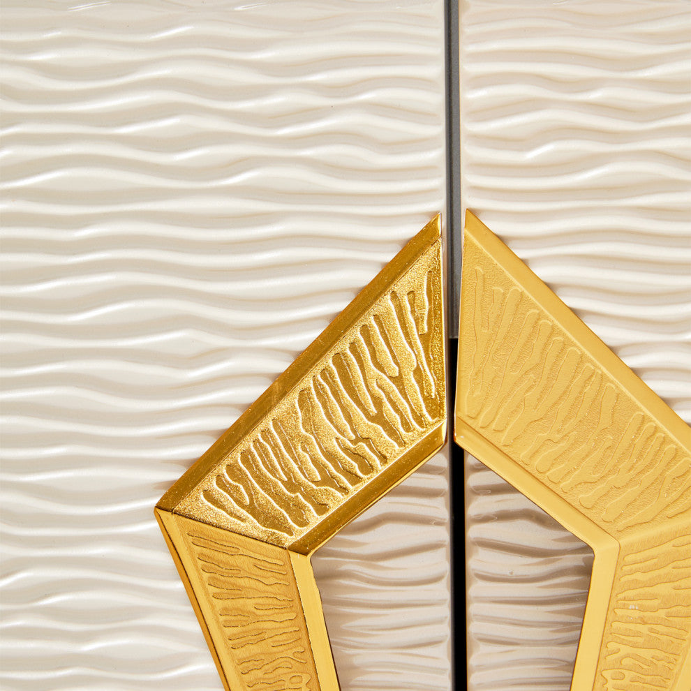 Close-up of embossed wavy panel texture (alternate_white_close).