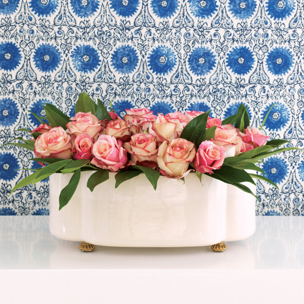 Carol Oval Cream Planter